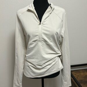 Spyder active 3/4 zip cream sweatshirt size L